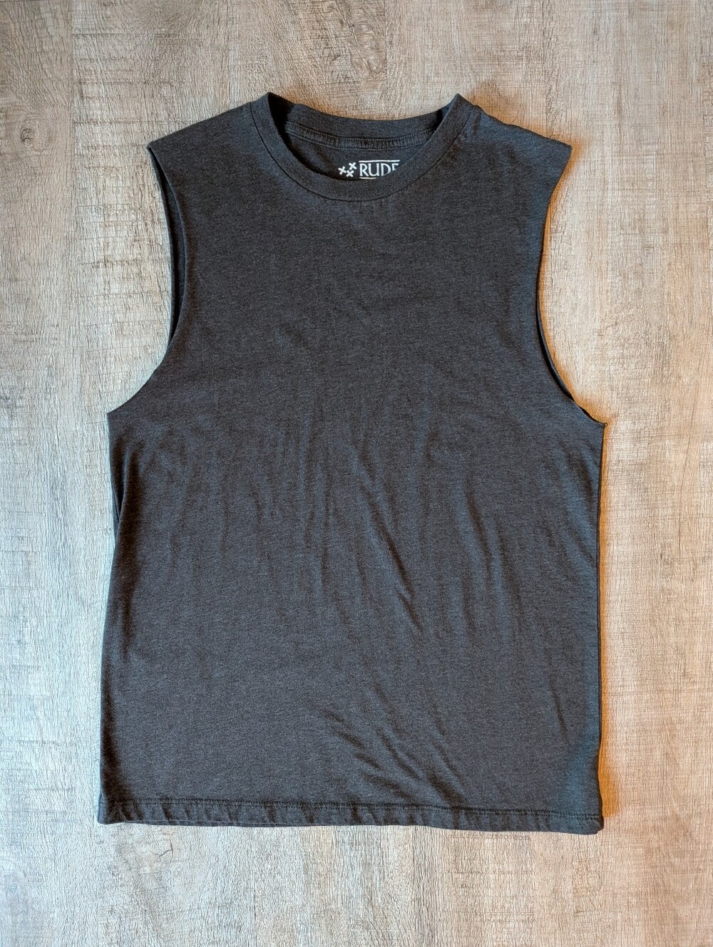 Hot Topic Rude Brand Unisex Grey Muscle Tee - Small